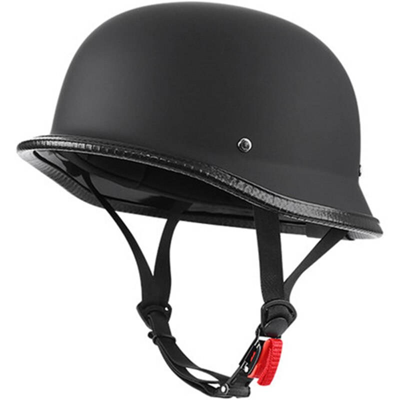 Deutsch Motorrad Halb Helm Chopper Biker Pilot Open Face helm Moto Motocicleta Capacete Casco Casque Kask: mate black / XXL