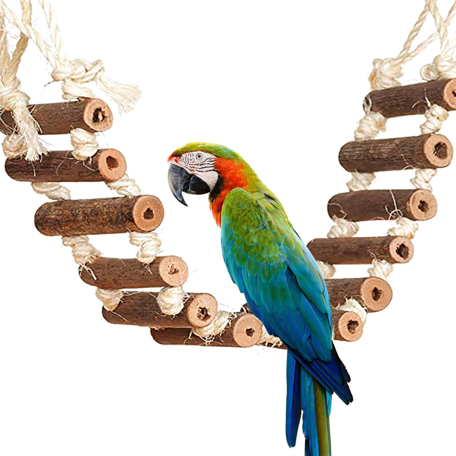 Birds Pets Parrots Ladders Climbing Toy Hanging Naturals Rope Ladder Bird Rope Ladder Toys For Entertainment#G30