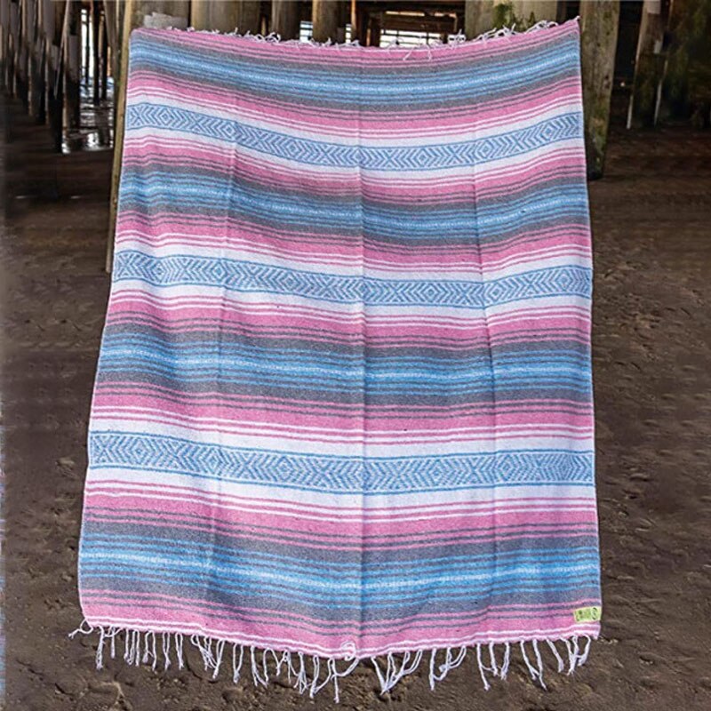 Geometric Fringed Style Blanket Woven Fringed Beach Towel Blanket Beach Blanket Picnic Mat Yoga Cotton Blanket Mexican Blanket: 10