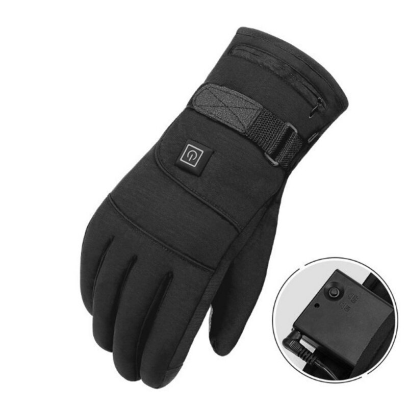Winter Verwarming Handschoenen Winddicht Fietsen Handschoenen Touch Screen Handschoenen Fiets Thermische Warme Handschoenen Usb Oplaadbare Handschoenen