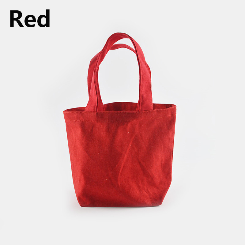 Herbruikbare Canvas Katoenen Shopper Tas Opvouwbare Draagtas Niet-Geweven Milieukoffer Organizer Multifunctionele Organizer: Rood