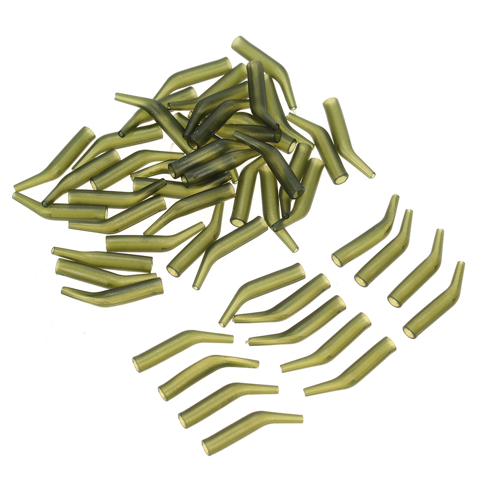 Manchon d&#39;hameçon pour pêche à la carpe,aligneur de ligne, souple, anti-enchevêtrement, pour hair rig, 50 pièces,