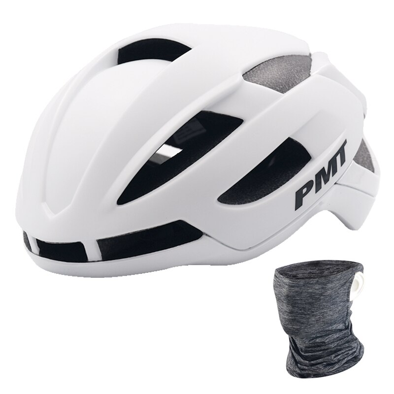 PMT-Cascos para carreras de bicicleta transpirables, casco de seguridad para deportes al aire libre, BMX, para ciclismo de montaña o de carretera, casco para montar: White / M(54-58CM)