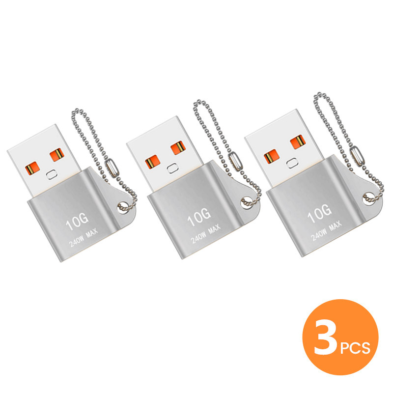 3-1szt USB 3.0 do typu C Mini szybki transfer typu C żeński do USB Adapter odpowiedni do komputerów przenośnych Ładowarka samochodowa Konwertery: Black
