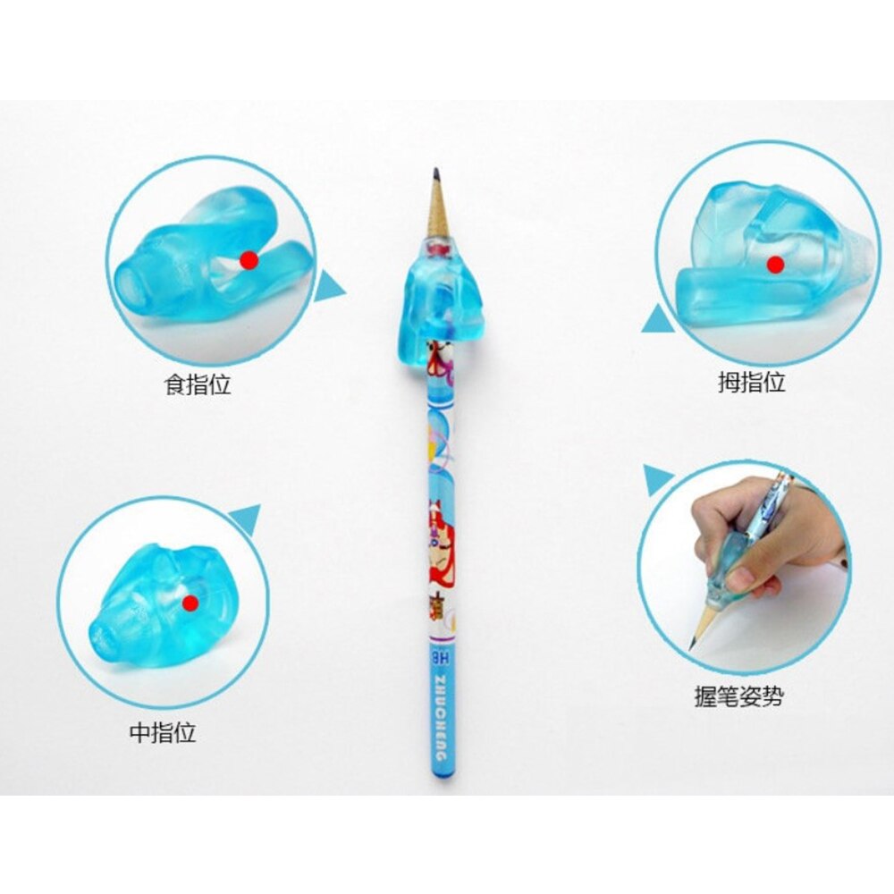 1 Pc Pen Grip Silicone Kids Pencil Handles Two Finger Writing Posture Correction Children Writing Stationery