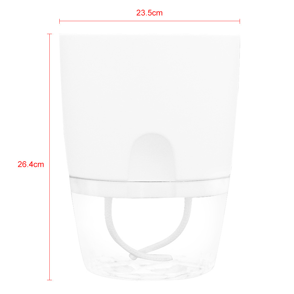 2 schicht Kreative Praktische transparent Blumentopf Selbst Bewässerung Anlage Container Wasser Panzer Sukkulenten Pflanzen drinnen Hause Dekor: 23.5