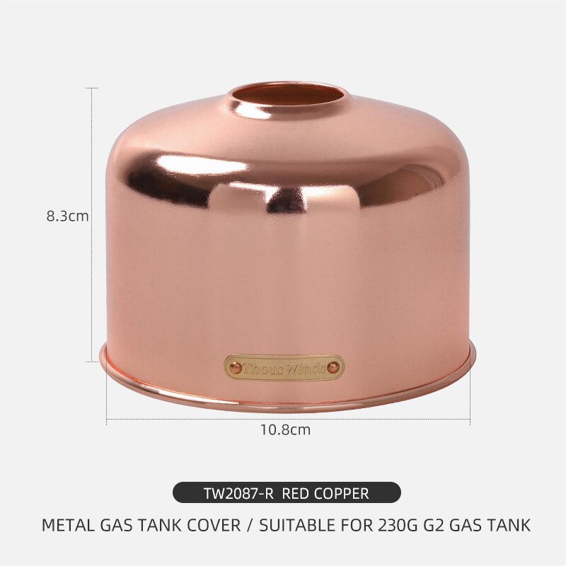 Thous Winds 450/230g Gas Canister Metal Cover Protector Outdoor Camping Gas Fuel Cylinder Storage Bag Canister Cover Protector: TW2087-R Red copper