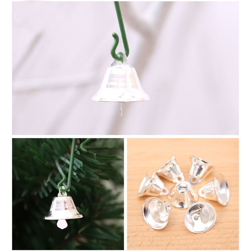 10Pcs 2cm Goud Jingle Bell Kerstboom Opknoping Ornamenten Decoraties