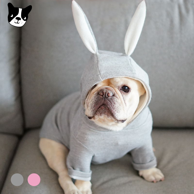 Hunde klær hund genser fleece hettegenser kanin hund skjorte fransk bulldog chihuahua katt skjorte kjæledyr klær ropa perro valp kanin øre