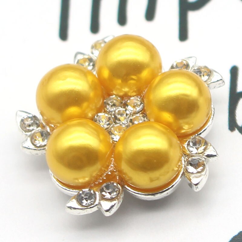 21MM guzik perłowy z kwiatkiem na odzież Diy Manualidades ozdobny kolorowy guzik do szycia Rhinestone do robótek ręcznych: 16