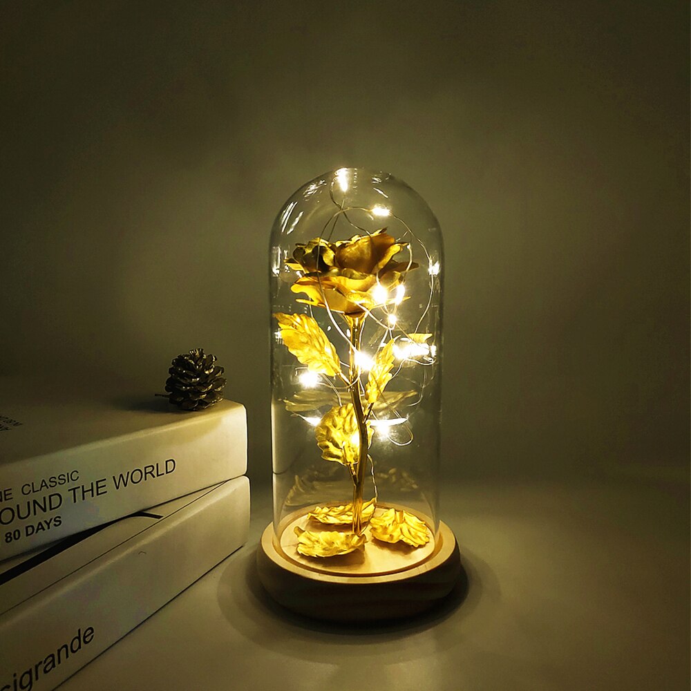 Rosa Eterna 24K Oro Regalo: Fiore Vero Placcato Oro Per San Valentino E Festa Mamma, Colore Viola
