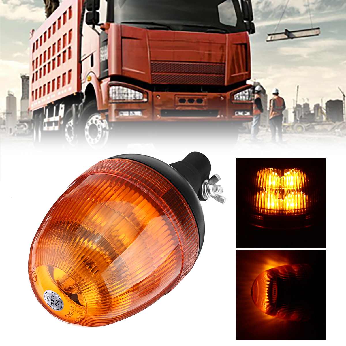 48W Emergency Flash Strobe Lamp Auto Roterende Verkeersveiligheid Waarschuwingslichten School Lichten Led Baken Licht E9 Voor Tractor