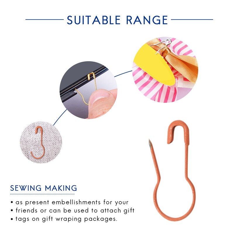 100 Pcs Marqueurs Point Crochet, Épingles Ampoule De Sécurité Gourd