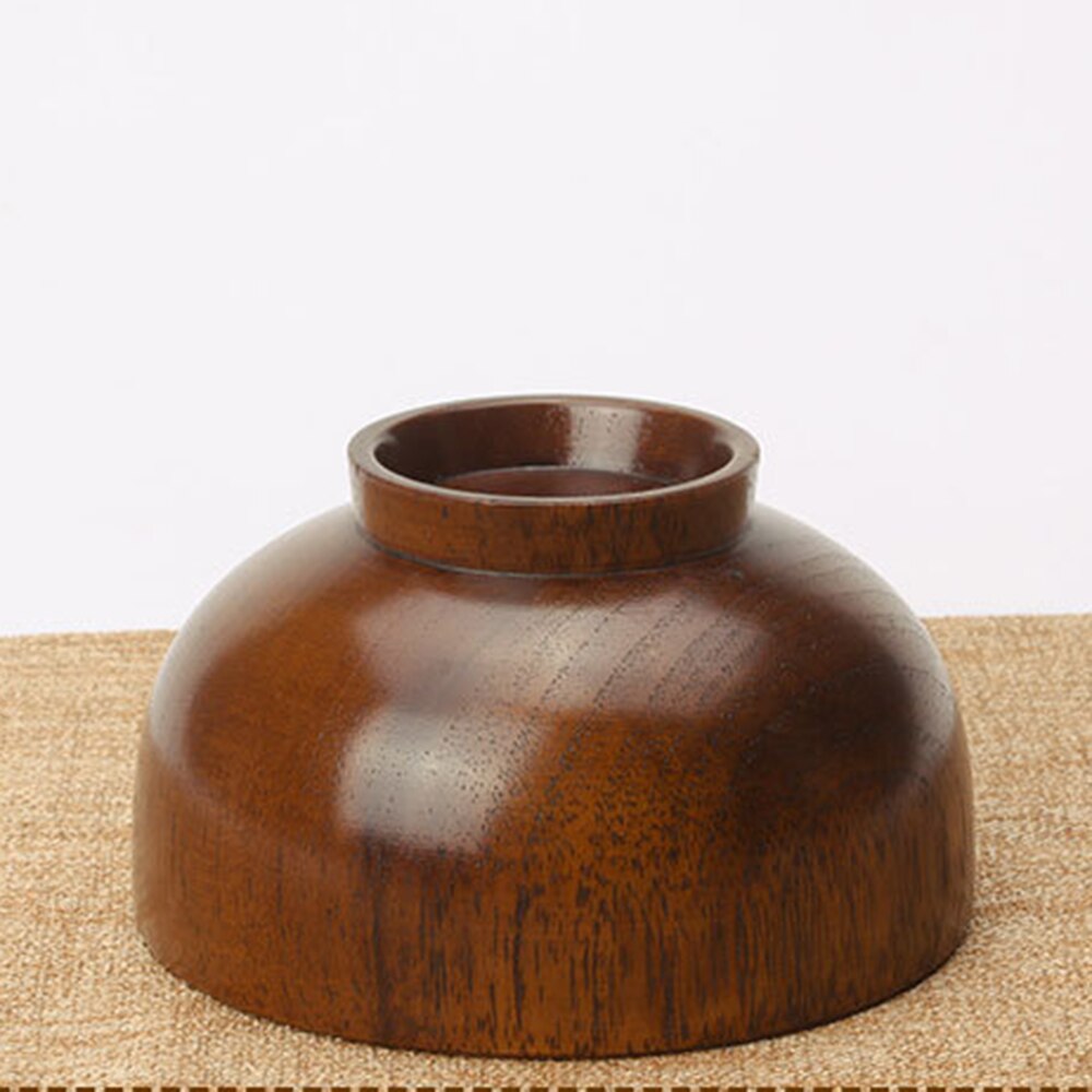 Cuenco de madera de estilo japonés para niños, Bol para arroz o sopa, ensalada, contenedor de alimentos, tazón grande y pequeño, vajilla, utensilios de madera, 1 ud.