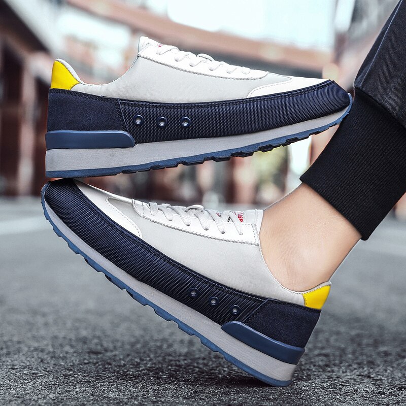 Canvas skor sommar höst sneakers herr fritidsskor ventilerande mesh skor för herr loafers sneakers herr tränare