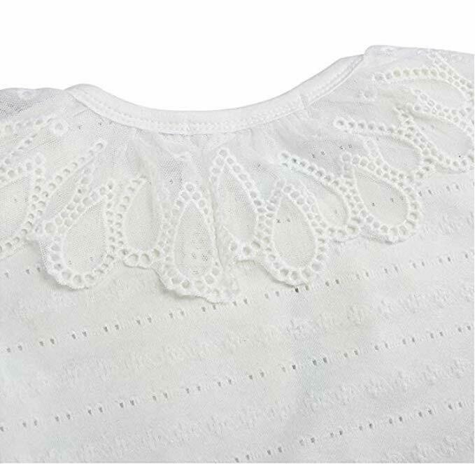Brand Girls Long Sleeve Kids Lace Bolero Shrug Pearls Button Wedding Cardigan 1-6 Y