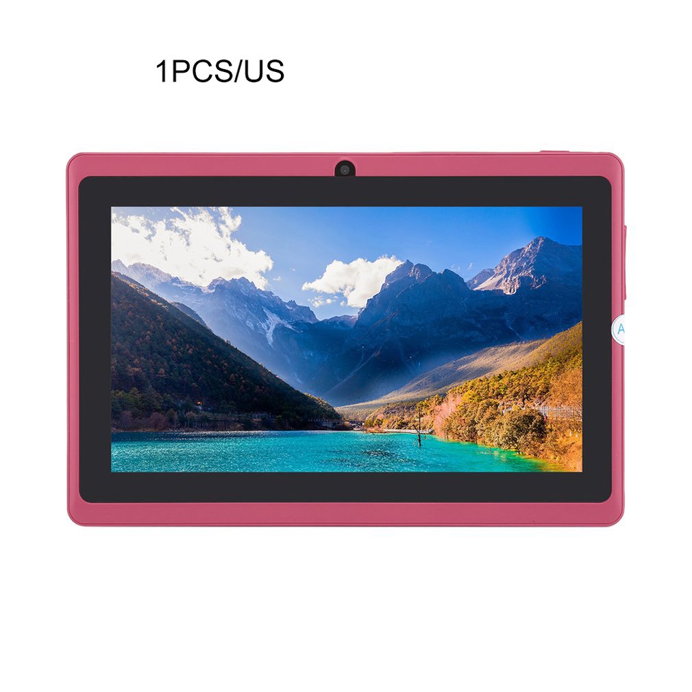 Portable Size Tablet 7 inch Tablet for Allwinner A33 Tablet PC 512MB+ 4GB for Android 4.4 Quad Core Q88 Kids PAD: black UK