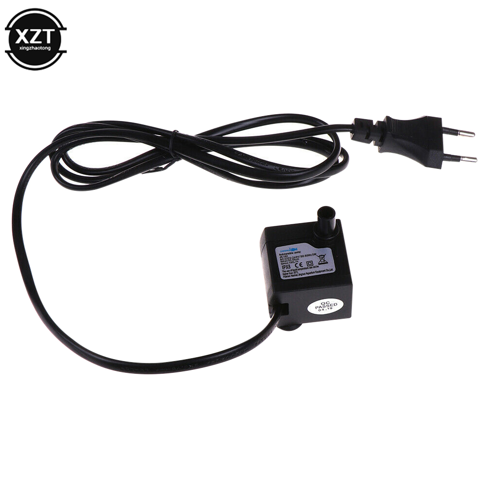 Mini AC 220 V 3 W Tauch Wasserpumpe Aquarium Brunnen Luft Aquarium Teich Wasserpumpe EU Stecker 220 v Wasser Pumpen