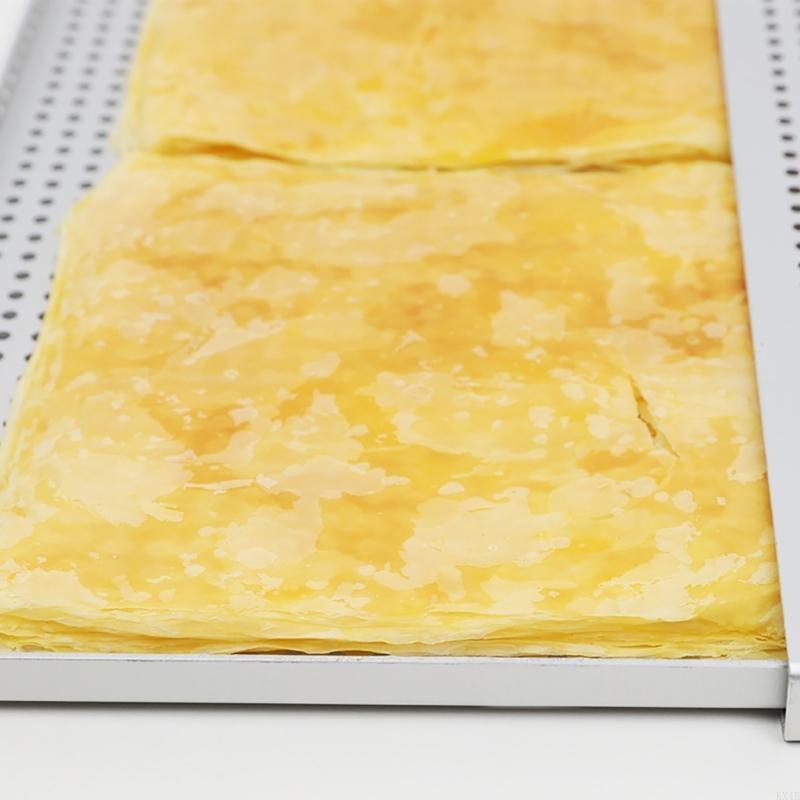 KX4B Set Of 2 Aluminum Oven Baking Sheet Puff Pastry Tray Nonstick Perforated Dish for Meat and Dessert Mille Feuille Pans