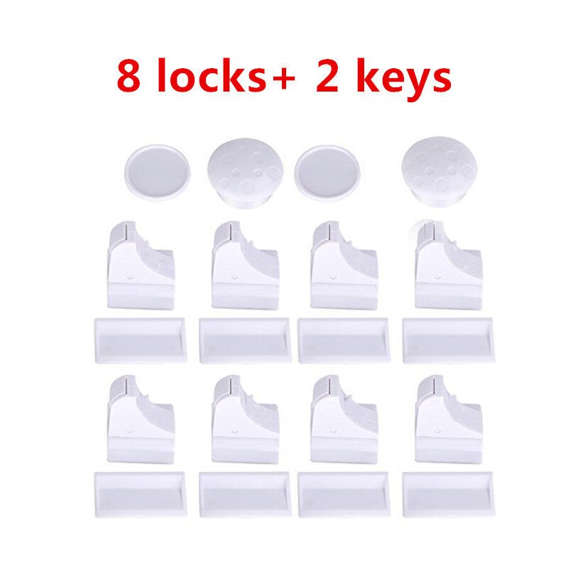 Magnetic Child Lock 8 Locks Baby Safety Baby Protections Cabinet Door Lock Kids Drawer Locker Security Invisible Locks