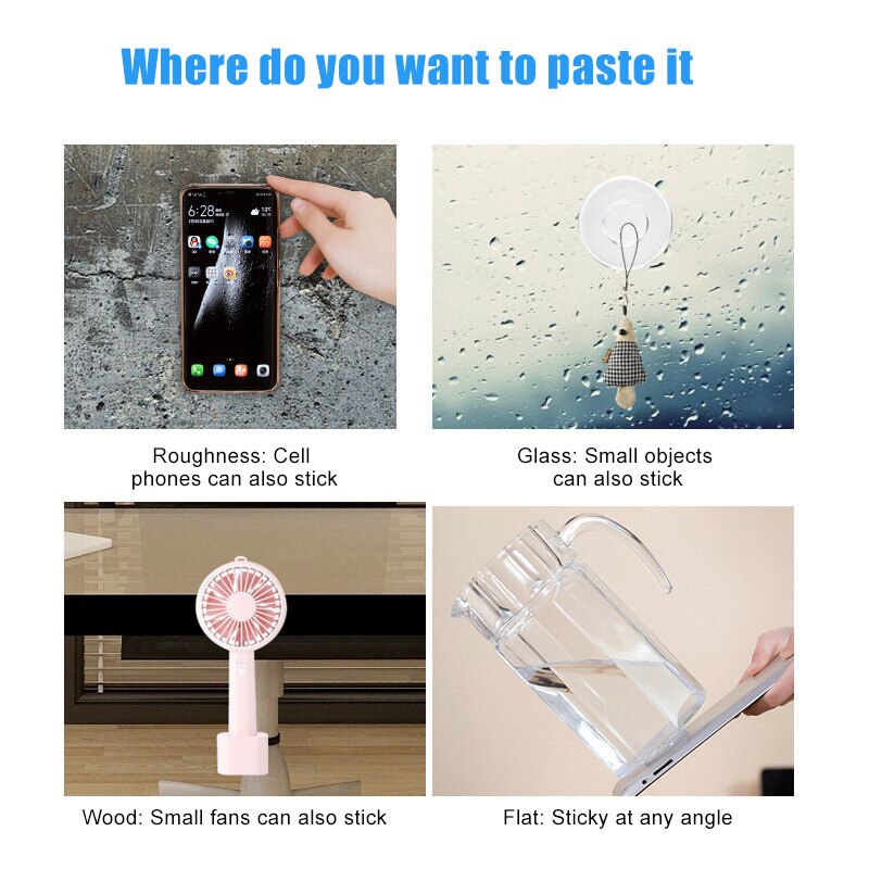 Multi-function magic nano paste Washable Silicone Pad Cable Car Smart Phone bracket Organizer Phone Expanding Stand phone holder