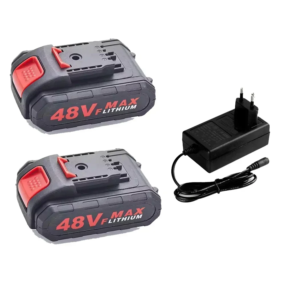 48vf batterier til akku-slagboremaskine, batteri, 18v genopladelige lithium-ion-batterier, 88vf elektriske save, skruenøgle, elværktøj: Himmelblå