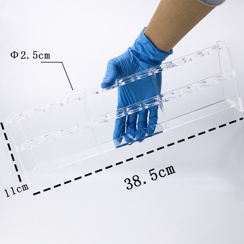 Plexiglass Test Tube Rack 12 6 hole Single Row Laboratory For 25ml Clear Centrifugal Test Tube