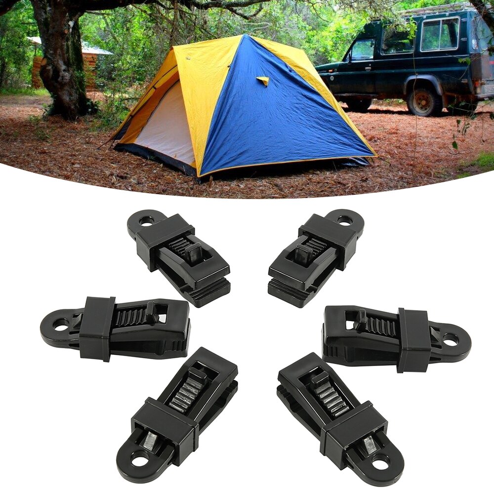 10Pcs tent canopy clip clamp tarp outdoor camp hike kit awning canvas anchor gripper snap jaw grip Caravan trap Tighten tool ZXH