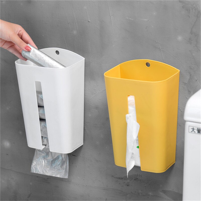 Tissue Storage Box Wall-mounted Paper Towel Holder Garbage bag sorting box Toilet Tissue Paper Extraction Dispenser @C