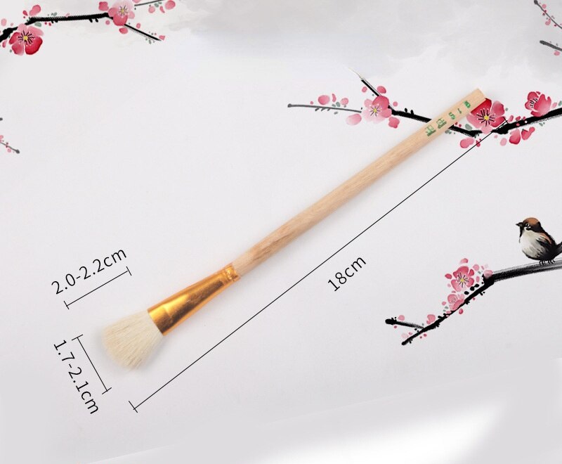 Ceramic Painted Wool Brush Solid Wood Pen Soft Head Sweeping Brush Ceramic Gold Painting Craft Paint Brush Painting Tool: 1pcs No.5