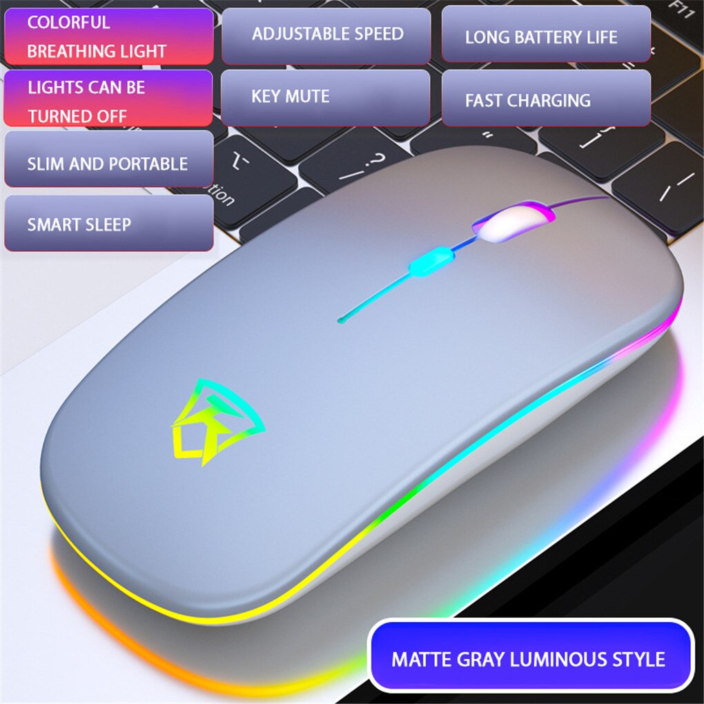 Mouse Wireless Silent LED Backlit Mice USB Optical Ergonomic Gaming Mouse PC 1600DPI 2.4GHz Computer Mouse For Laptop PC