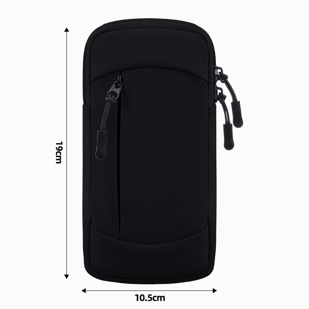 Brazalete para correr, funda para teléfono, brazalete deportivo Universal, bolsa para brazo, soporte para teléfono, muñequera impermeable para móvil: Color negro