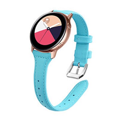 Bandjes voor samsung galaxy watch active, leren bandjes voor galaxy watch 20mm , leren bandjes voor galaxy watch 42mm , roségoud: Blauw