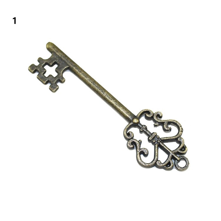 Vintage alu dørbolte antik kinesisk stil nøgle hardware tilbehør, træ dør nøgle lås ,10 stk