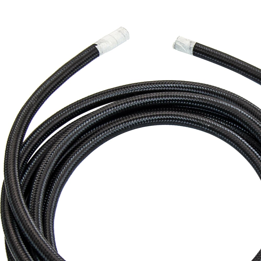 Car Black Universal Braided Fuel Line Hose Rubber Hose with AN6 Hose Fitting Kit Car Accessories