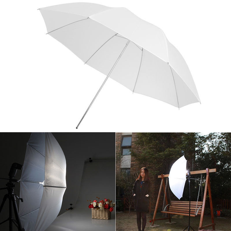 OOTDTY 33 "Studio Foto Standaard Flash Diffuser Translucent Zachte Licht Witte Paraplu