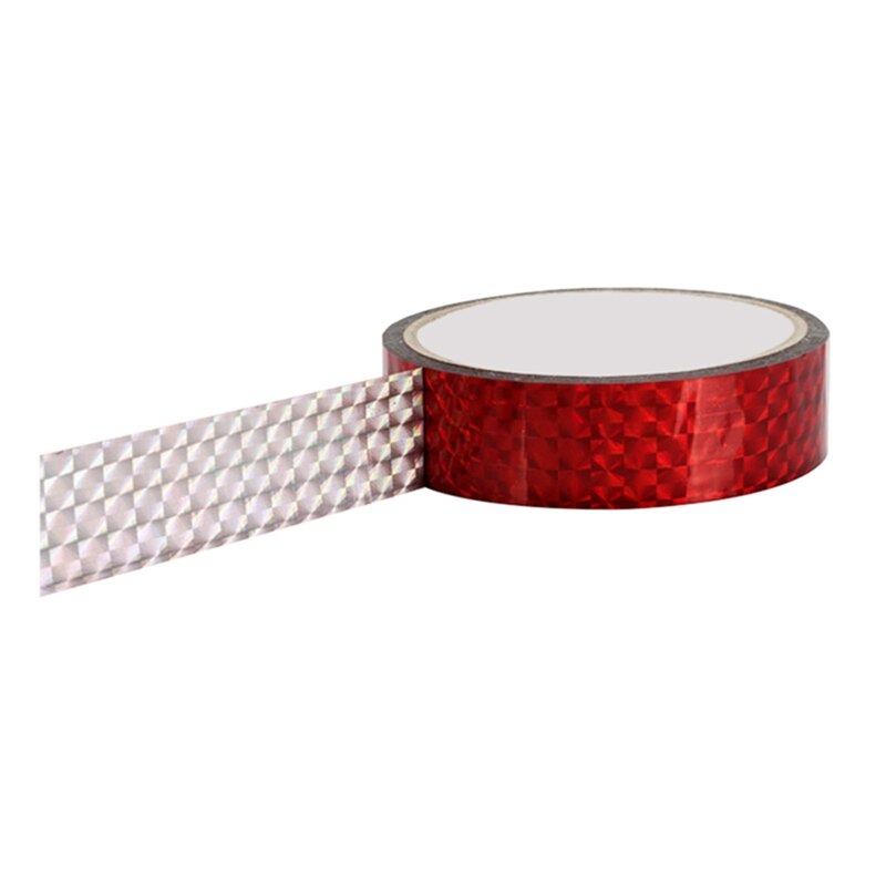 Gør-det-selv foto tapelaser tape rytmisk gymnastik dekoration holografiske bånd prismatiske glitter tape kunstneriske bøjler stick 15 mmx 30m: Rød