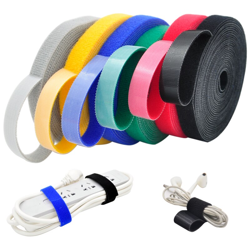 25/50Yards Sticker Tape 20Mm Nylon Adhesive Haken Loops Fastener Tape Terug Naar Zelf Naaien Craft diy Kabelbinders Accessoires