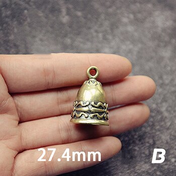Clochette Vintage en laiton antirouille | Mini porte-clés Portable, porte-bonheur, bonne fortune, décoration de maison et de bureau, pendentif pour Animal de compagnie: B