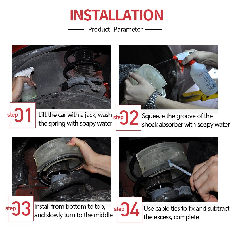 2PC Car Spring Buffer Set Car Shock Absorber Bumper Auto Buffers Springs Bumpers Automobile Universal For Cars Spring Protecion