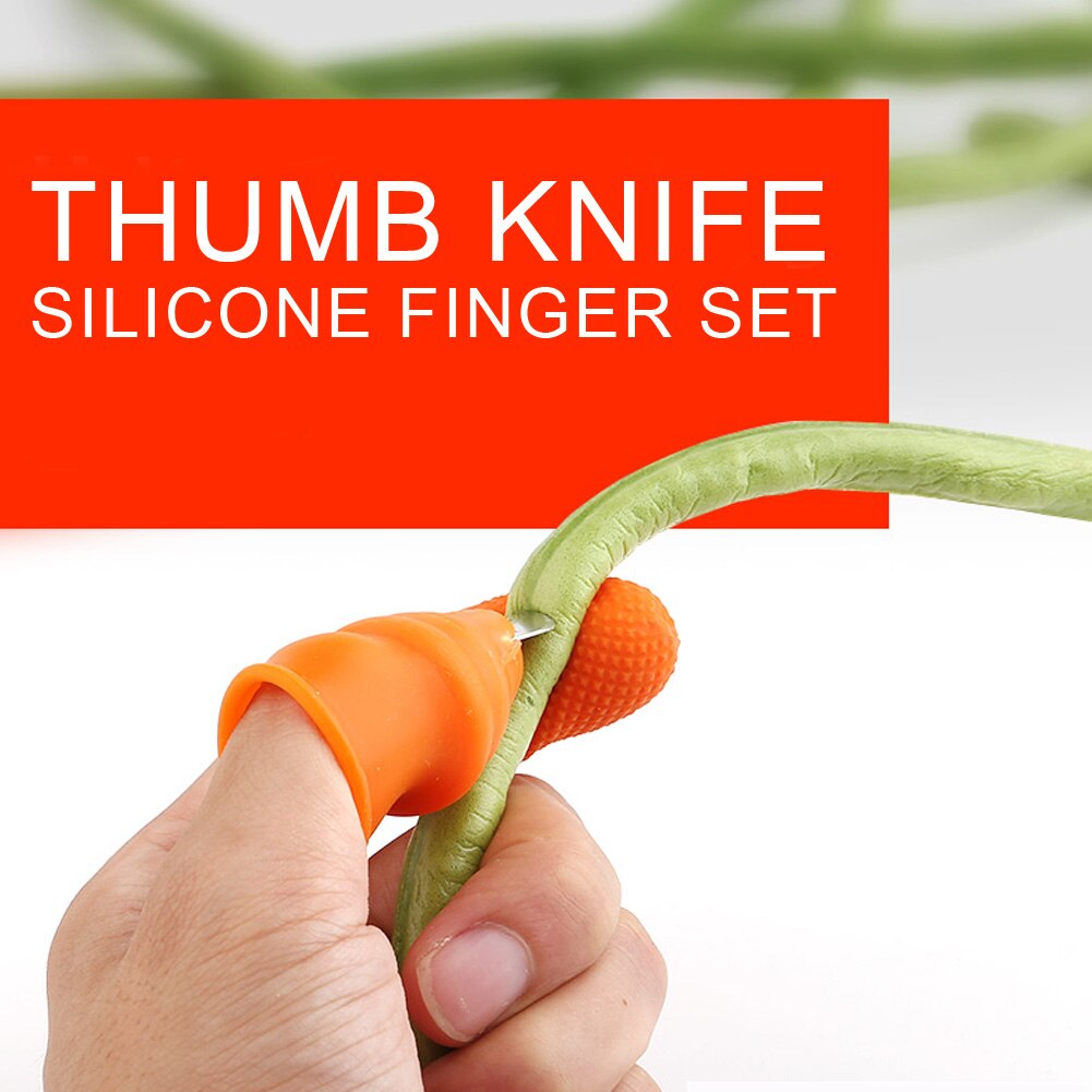 Silicone Thumb Cutter Separator Vinger Gereedschap Plukken Apparaat Voor Tuin Oogsten Plant Tuinieren