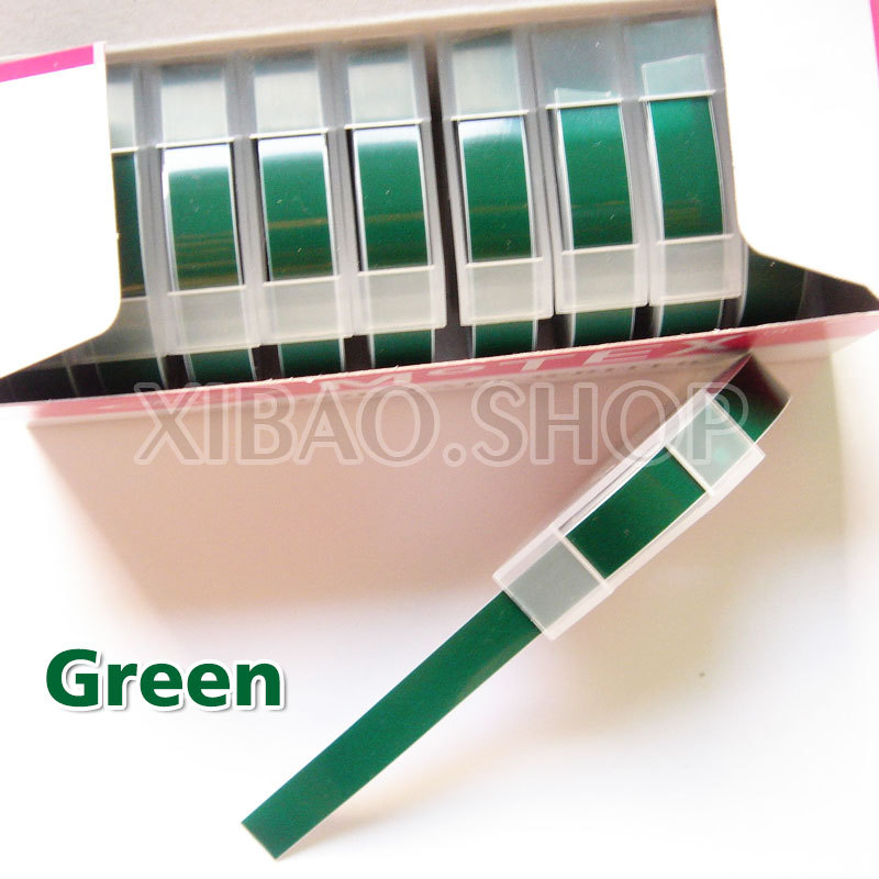 5 st pvc hård tejp självhäftande 9mm självhäftande handgjorda tillbehör, taggar etiketter scrapbooking tejpskrivare prägling klistermärke etikettmaskin