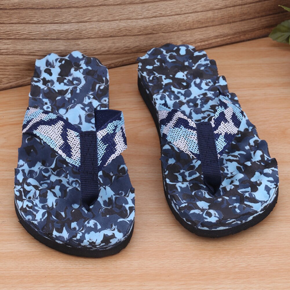 Heren Zomer Strand Dragen Flip Plops Sandalen Slipper Outdoor Dragen Slippers Camouflage Strand Slippers Schoenen: Camouflage Blue / 40