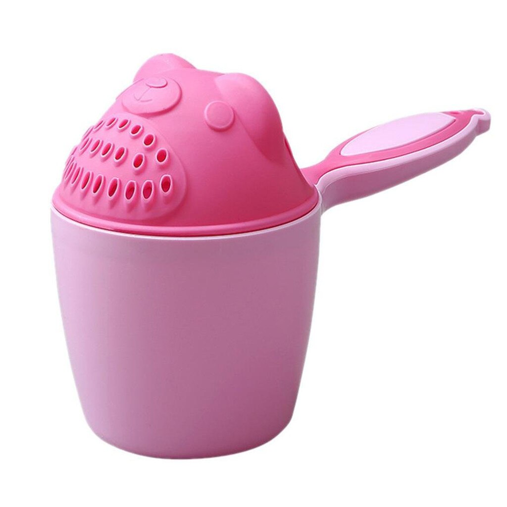 Cartoon Baby Bad Caps Baby Shampoo Cup Kinderen Baden Bailer Baby Douche Lepels Kind Wassen Haar Cup Kids Bad Tool: Pink