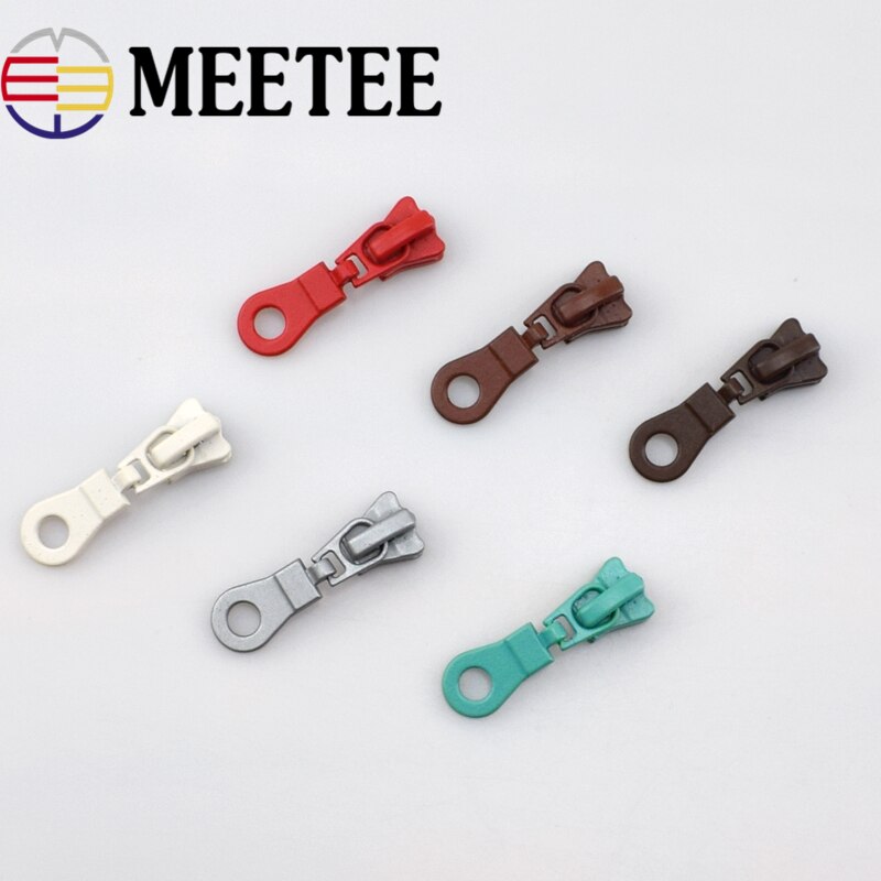 Meetee lot de 5 #  20 de fermeture éclair en résine, écologiques, pour sacs, vêtements, kits de réparation de fermetures éclair, accessoires de couture diy
