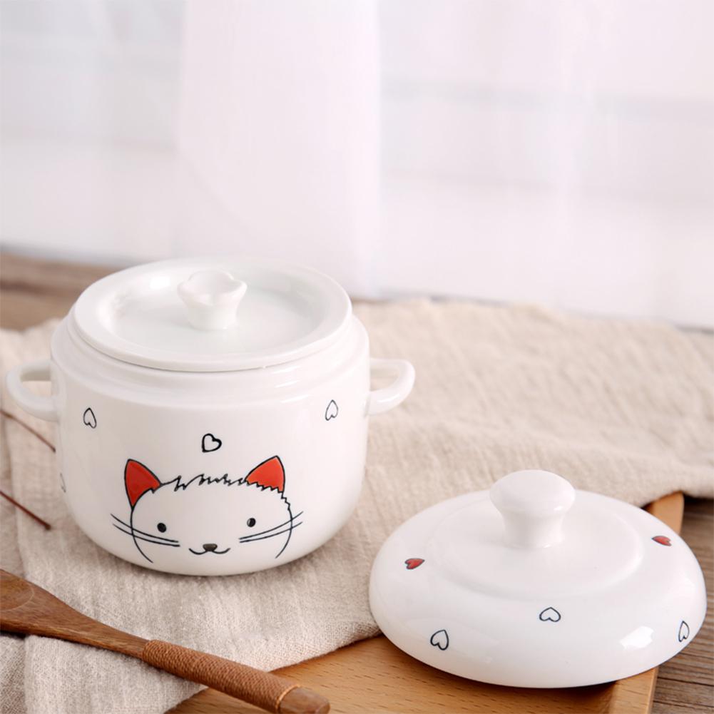 LanLan lindo estofado de cerámica con dos orejas microondas cocina a presión disponible para Cocina