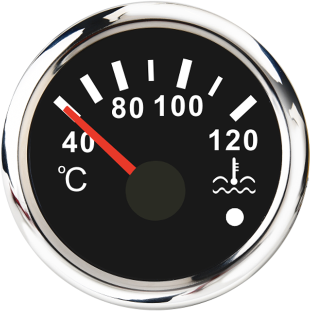 Indicador de temperatura de agua para coche, indicador de temperatura de barco, camión, 2 pulgadas, 52mm, 40-120 ℃, medidor de Moto, indicador de vehículo con luz trasera roja: Water Temp BS