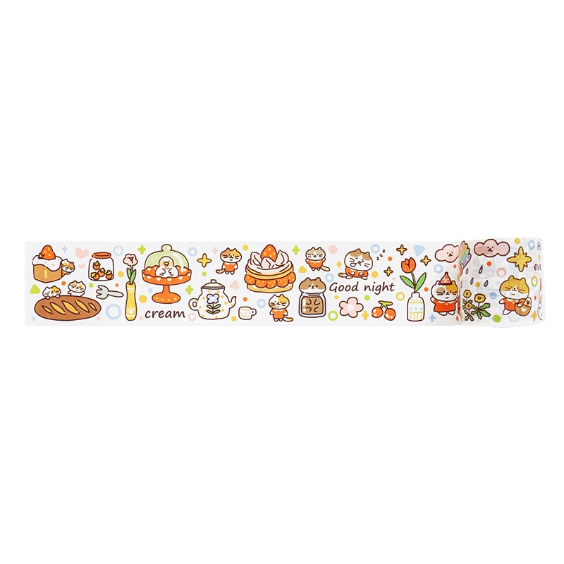 Mooie Kat Met Eend Masking Washi Tape Diy Decoratieve Plakband Voor Diary Scrapbooking Decoratie Kawaii Briefpapier