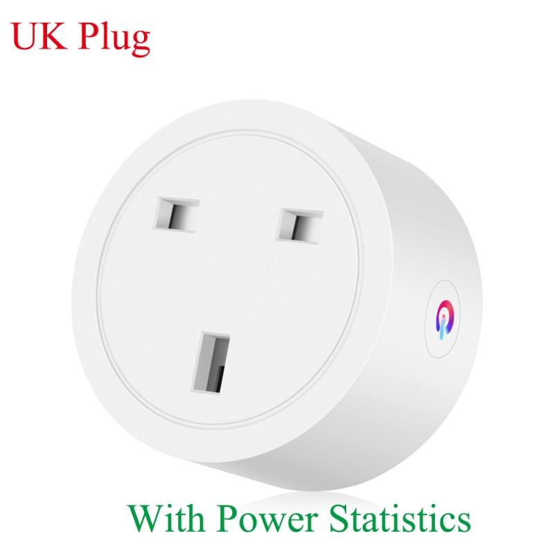 WIFI Smart Plug Remote Socket Smart Timer Plug Voice Control UK Home Fire Retardant PC Smart Power Socket UK Plug Alexa Google: 02