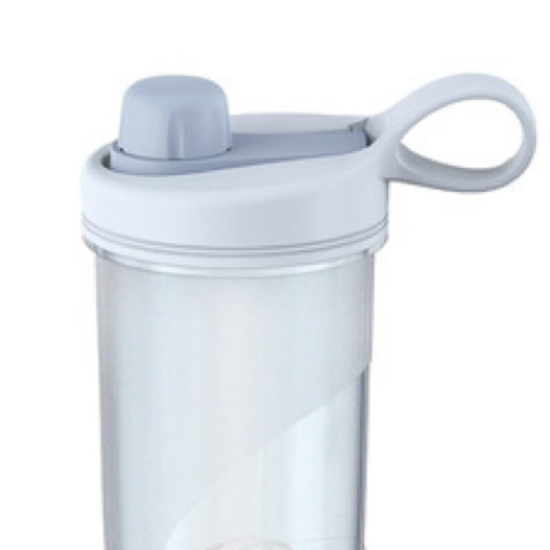 Gym fitness drikkeflaske shaker flaske med mikseball for kvinnebruk 550ml: Blå